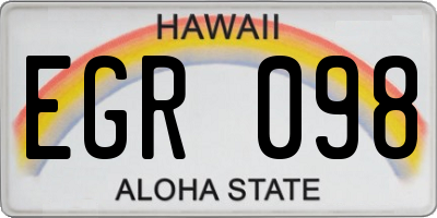 HI license plate EGR098