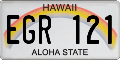 HI license plate EGR121