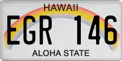 HI license plate EGR146