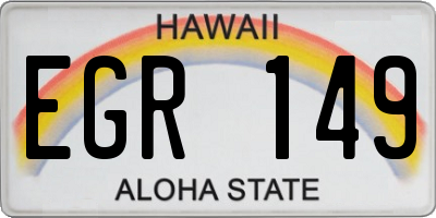 HI license plate EGR149