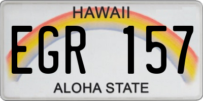 HI license plate EGR157