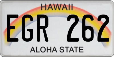 HI license plate EGR262