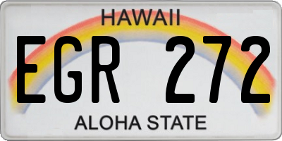 HI license plate EGR272