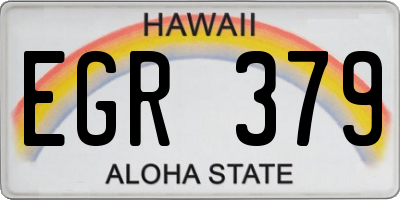 HI license plate EGR379