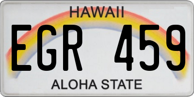 HI license plate EGR459