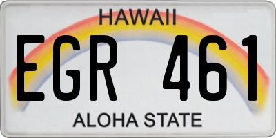 HI license plate EGR461