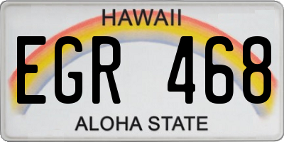 HI license plate EGR468