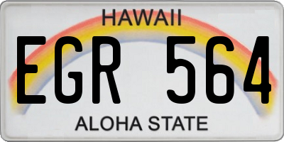 HI license plate EGR564