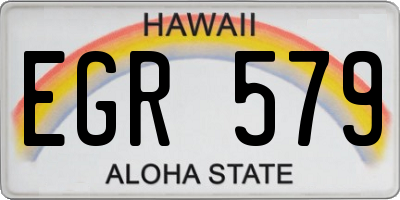HI license plate EGR579