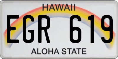 HI license plate EGR619