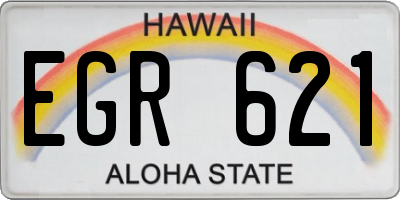 HI license plate EGR621