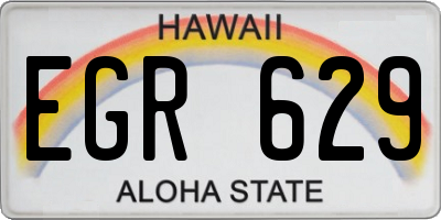 HI license plate EGR629