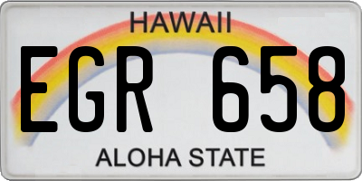 HI license plate EGR658
