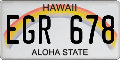 HI license plate EGR678