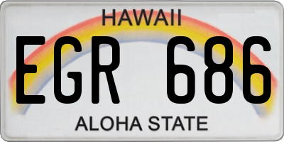 HI license plate EGR686