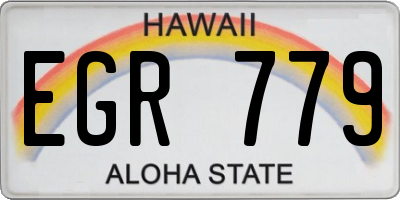 HI license plate EGR779