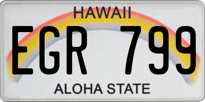 HI license plate EGR799