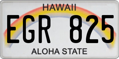 HI license plate EGR825