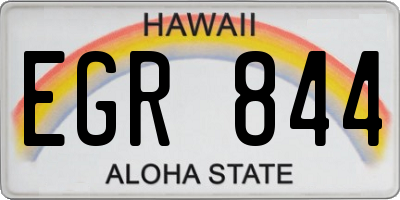 HI license plate EGR844