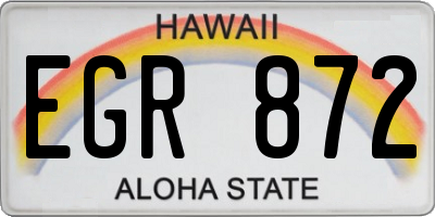 HI license plate EGR872