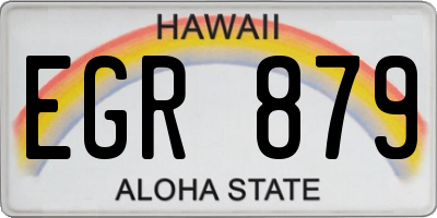 HI license plate EGR879