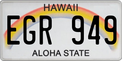 HI license plate EGR949
