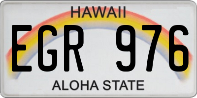 HI license plate EGR976