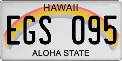 HI license plate EGS095