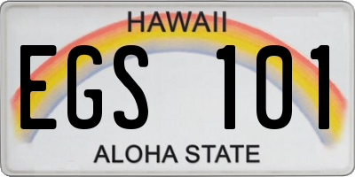 HI license plate EGS101