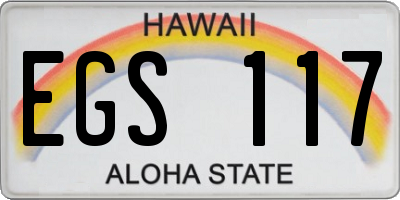 HI license plate EGS117