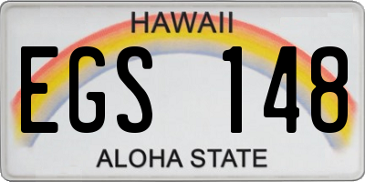 HI license plate EGS148
