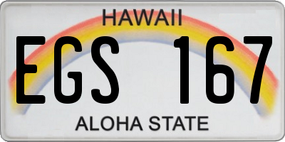 HI license plate EGS167