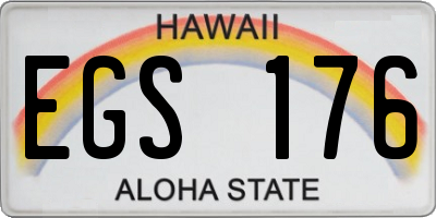 HI license plate EGS176