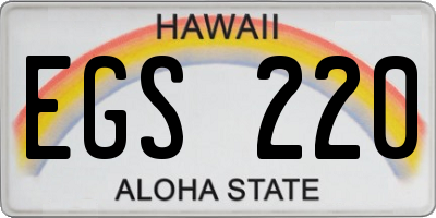 HI license plate EGS220