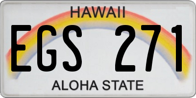 HI license plate EGS271