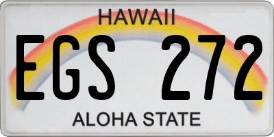 HI license plate EGS272