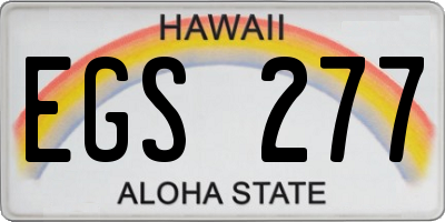 HI license plate EGS277