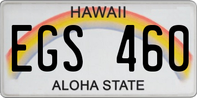 HI license plate EGS460