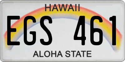 HI license plate EGS461