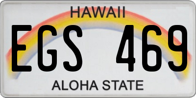 HI license plate EGS469