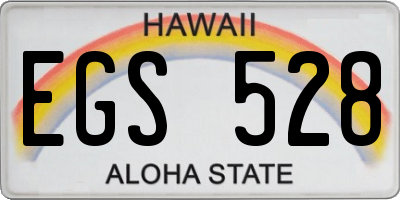 HI license plate EGS528