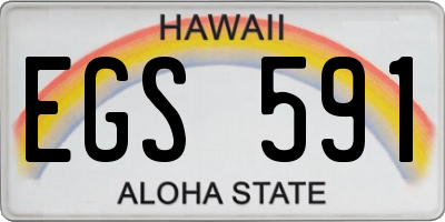 HI license plate EGS591