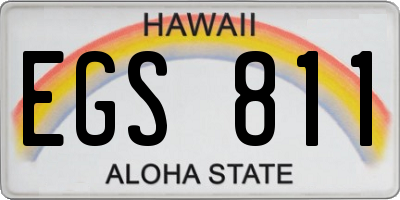 HI license plate EGS811