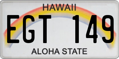 HI license plate EGT149
