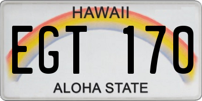HI license plate EGT170