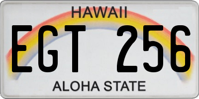 HI license plate EGT256