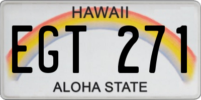 HI license plate EGT271