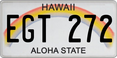 HI license plate EGT272