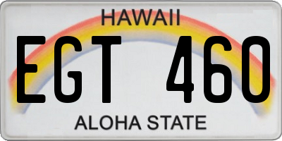 HI license plate EGT460