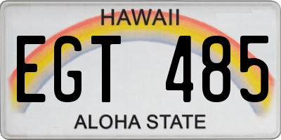 HI license plate EGT485